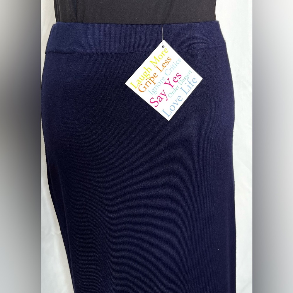 NWT Gretchen Scott Navy Sailor Skirt Size Lg - Picture 7 of 9